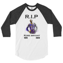 Load image into Gallery viewer, Kobe Bryant RIP 3/4 sleeve raglan shirt