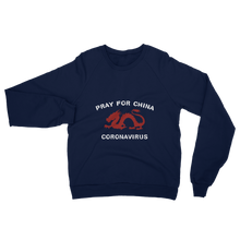 Load image into Gallery viewer, Pray For China Coronavirus Fleece Raglan Sweatshirt