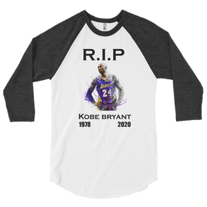 Kobe Bryant RIP 3/4 sleeve raglan shirt