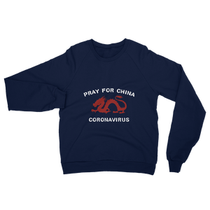 Pray For China Coronavirus Fleece Raglan Sweatshirt