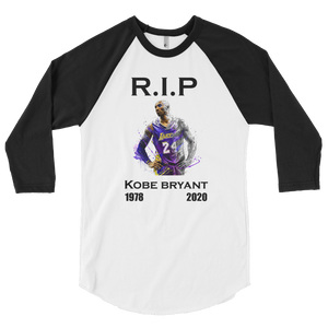 Kobe Bryant RIP 3/4 sleeve raglan shirt